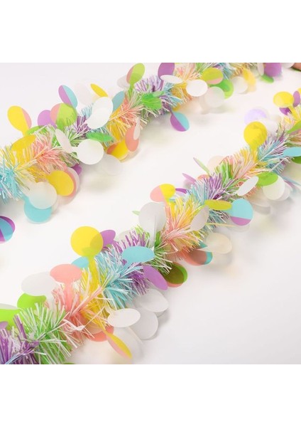 Bir 2 Metre Paskalya Garlands Şerit Tinsel Dıy Çelenk Bahar Paskalya Ev Dekorasyon 2023 Asılı Süsleme Doğum Günü Partisi Malzemeleri Hediye (Yurt Dışından)