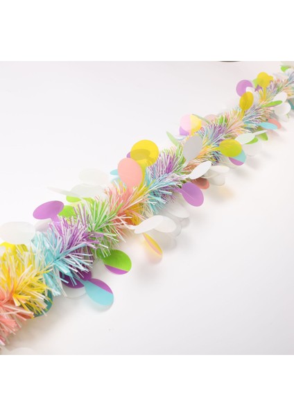 Bir 2 Metre Paskalya Garlands Şerit Tinsel Dıy Çelenk Bahar Paskalya Ev Dekorasyon 2023 Asılı Süsleme Doğum Günü Partisi Malzemeleri Hediye (Yurt Dışından)