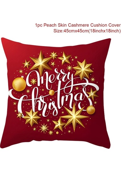 Stil 21 45 x 45 Noel Minder Örtüsü Ev Için Merry Christmas Süslemeleri 2023 Noel Süs Navidad Noel Noel Hediyeleri Mutlu Yıllar 2024 (Yurt Dışından)