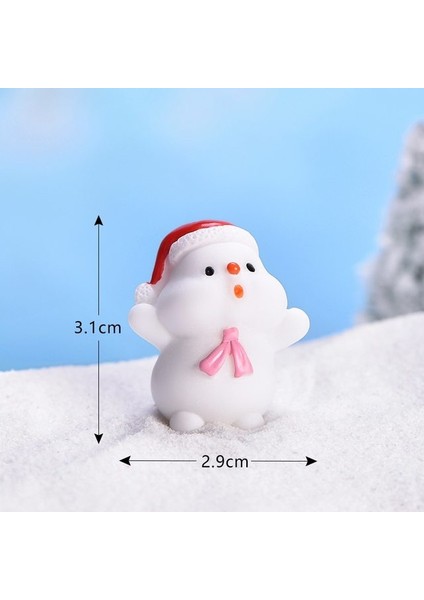 12 1 Adet Mini Reçine Noel Baba Kardan Adam Heykelcik Bonsai Süs Mikro Manzara Noel Süslemeleri Noel Süs Ev Dekor (Yurt Dışından)