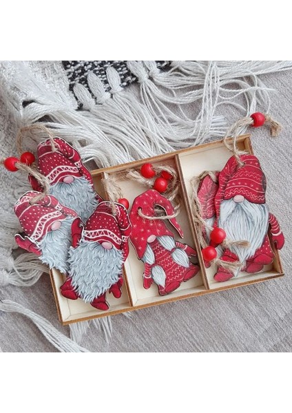 G116-12PC Elk Kar Navidad 2023 Noel 4-12 Adet Gnome Ahşap Ağaç Kolye Süsler Yeni Yıl 2024 Hediye Ev Için Noel Süslemeleri Doğum Noel Deco (Yurt Dışından) fırsatları