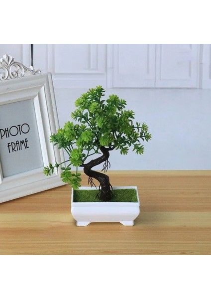 Açık Yeşil Bahçe Düzenleme Süsler Plastik Bitkiler Bonsai Küçük Ağaç Saksı Sahte Bitki Saksı Çiçek Ev Odası Masa Dekorasyon (Yurt Dışından) fiyatları