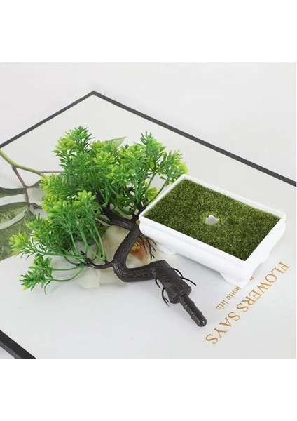 Açık Yeşil Bahçe Düzenleme Süsler Plastik Bitkiler Bonsai Küçük Ağaç Saksı Sahte Bitki Saksı Çiçek Ev Odası Masa Dekorasyon (Yurt Dışından) modelleri