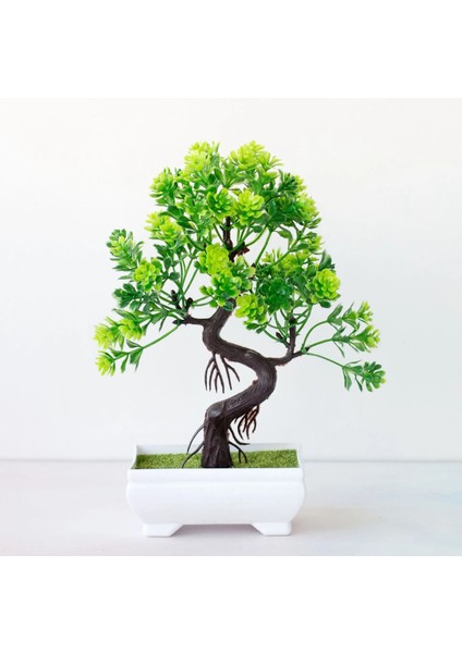 Açık Yeşil Bahçe Düzenleme Süsler Plastik Bitkiler Bonsai Küçük Ağaç Saksı Sahte Bitki Saksı Çiçek Ev Odası Masa Dekorasyon (Yurt Dışından) fırsatları