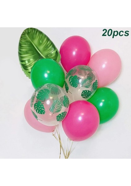 20 Adet Saman Hawaii Parti Süslemeleri Flamingo Garlands Banner Balonlar Aloha Luau Parti Tropikal Yaz Plaj Doğum Günü Partisi Malzemeleri (Yurt Dışından)