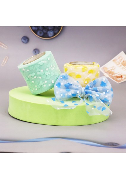 Siyah 6 cm 25 Metre Yumuşak Tül Şerit Kalp Boyalı Örgü Bant Dıy El Yapımı Hairbow Şapkalar Karalama Defteri Düğün Sevgililer Günü Partisi Dekoru (Yurt Dışından) indirimleri