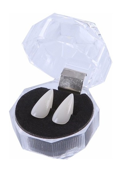 17MM 1 Çift Vampir Dişleri Dişleri Protez Sahne Cadılar Bayramı Kostüm Sahne Yanlış Diş Katı Tutkal Protez Yapıştırıcı Cadılar Bayramı Partisi Dekoru (Yurt Dışından)