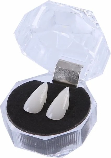17MM 1 Çift Vampir Dişleri Dişleri Protez Sahne Cadılar Bayramı Kostüm Sahne Yanlış Diş Katı Tutkal Protez Yapıştırıcı Cadılar Bayramı Partisi Dekoru (Yurt Dışından)