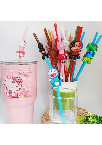 Maymun 1 Adet 5/3/1 Adet Plastik Pipet Doğum Günü Partisi Süslemeleri Örümcek Kahraman Sofra Mickey Mouse Yeniden Kullanılabilir Eko Saman Çocuklar Payet (Yurt Dışından)