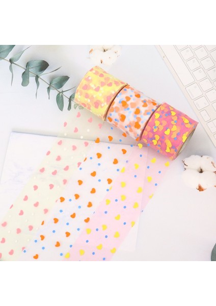 Soluk Pembe 6 cm 25 Metre Yumuşak Tül Şerit Kalp Boyalı Örgü Bant Dıy El Yapımı Hairbow Şapkalar Karalama Defteri Düğün Sevgililer Günü Partisi Dekoru (Yurt Dışından) fırsatları
