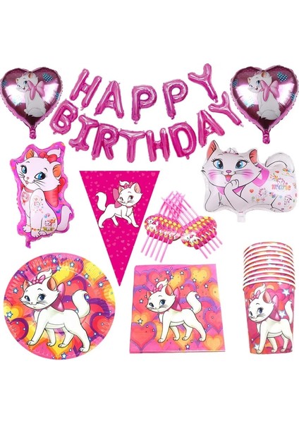 Pembe Saman 10 Adet Marie Kedi Tema Kağıt Hasır Plaka Masa Örtüsü Balon Parti Malzemeleri Çocuklar Favor Doğum Günü Partisi Düğün Süslemeleri Bebek Duş (Yurt Dışından) fiyatları