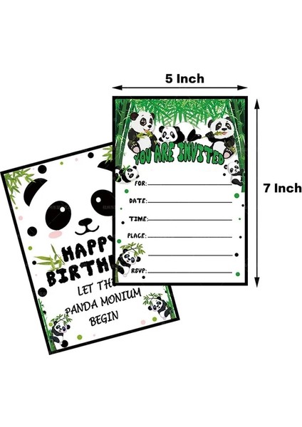 10 Adet Kartlar Panda Doğum Günü Balonları Banner Kek Topper Bebek Duş Parti Dekorasyon Çocuklar Bambu Hayvan Şişme Panda Tabaklar Bardaklar Çocuklar Için (Yurt Dışından)