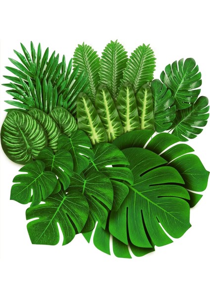 10 Adet 10 Adet Yapay Bitkiler Tropikal Palmiye Yaprakları Hawaii Luau Yaz Parti Jungle Safari Doğum Günü Partisi Düğün Dekor Sahte Bitkiler (Yurt Dışından)