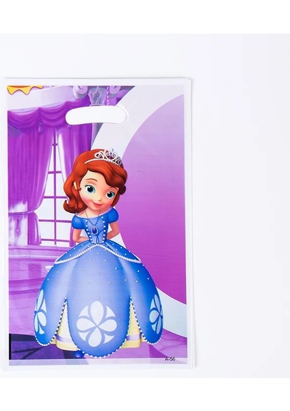 6 Adet Hediye Keseleri Disney Karikatür Sofia Prenses Tek Kullanımlık Kağıt Bardaklar Tabaklar Peçeteler Banner Masa Örtüsü Bebek Duş Doğum Günü Partisi Dekor Malzemeleri (Yurt Dışından)