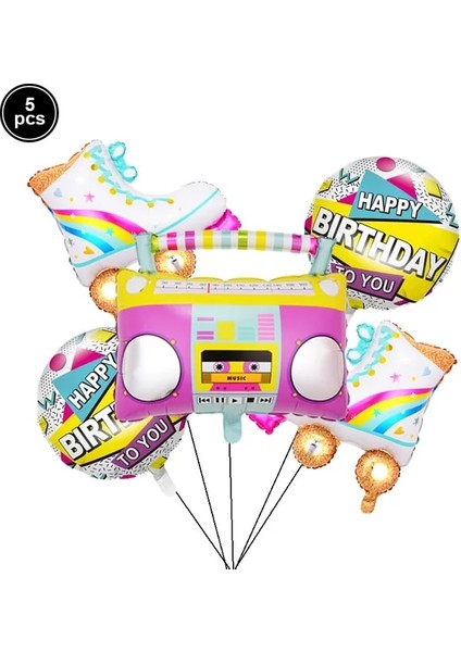 5 Adet Balonlar 1 Paket Neon Pipet Renkli Plastik Pipet 90'lar Neon Retro Parti Siyah Işık Parti Çocuklar Glow Doğum Günü Dekorasyon (Yurt Dışından)