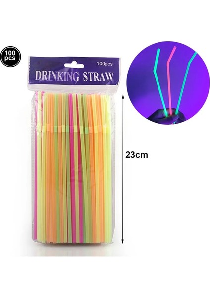 5 Adet Balonlar 1 Paket Neon Pipet Renkli Plastik Pipet 90'lar Neon Retro Parti Siyah Işık Parti Çocuklar Glow Doğum Günü Dekorasyon (Yurt Dışından) indirimleri