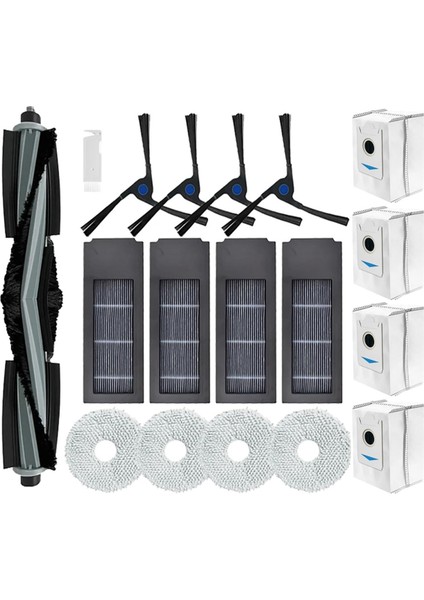 Ecovacs Deebot X2 / X2 Omni / X2 Pro / DEX86 Robot Süpürge Ana Yan Fırçalar Hepa Filtre Paspas Bezi Toz Torbaları (Yurt Dışından)