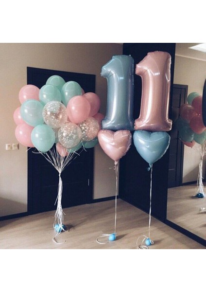 Mavi 4 40 Inç Pastel Bebek Mavi Pembe Folyo Numarası Balon 1 2 3 4 5 6 7 8 9 Doğum Günü Partisi Bebek Duş Düğün Dekorasyon Festivali Balon (Yurt Dışından)