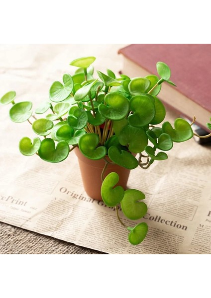 Qian Tongqian 15 cm Yapay Bitkiler Yapraklar Sahte Çim Buketi Yeşil Bitkiler Yapraklar Tropikal Ağaç Yaprakları Ev Bonsai Için Şanslı Çim Yeşillik (Yurt Dışından)