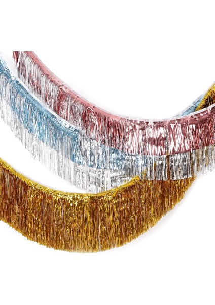 Glitter Pembe 1.8 M Yaratıcı 4 Katmanlar Folyo Tinsel Garland Perdeler Doğum Günü Partisi Düğün Ramazan Dekorasyon Noel Ev Zemin Duvar Dekor (Yurt Dışından)