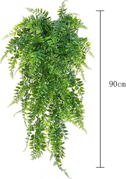 Yapay Yeşil Bitki Asma Ev Bahçe Dekorasyonu Asılı Plastik Yapraklar Çim Çelenk Düğün Parti Duvar Dekor Sahte Ivy Rattan (Yurt Dışından)