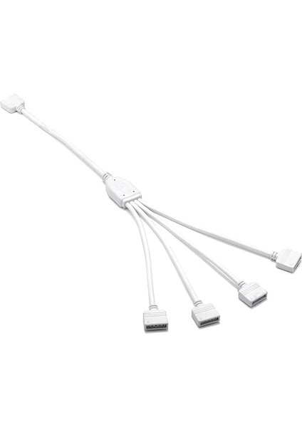 4 Yollu Beyaz Rgb LED Şerit Splitter Bağlantı Kablosu Dc 5V-12V Y Şekli Uzatma Kablosu Çoklayacı Çoğaltıcı Konnektör Adaptör 5050 3528
