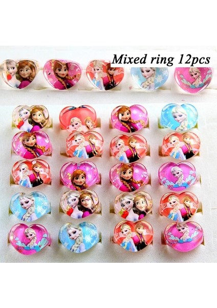12 Adet Mix Yüzük Dondurulmuş Anna Elsa Prenses Doğum Günü Partisi Süslemeleri Çocuklar Tek Kullanımlık Sofra Tabaklar Bardaklar Peçeteler Balonlar Bebek Duş Malzemeleri (Yurt Dışından)