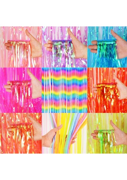 Pembe Zemin Kare Perdeler Bekarlığa Veda Partisi Glitter Tinsel Saçak Bebek Duş Doğum Günü Düğün Yıldönümü Dekorasyon (Yurt Dışından) fiyatları