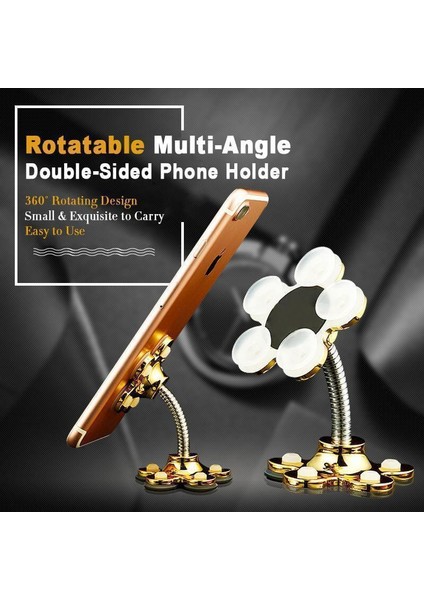 Mavi Dönebilen Çok Açılı Çift Taraflı Telefon Tutucu 360 Derece Dönebilen Sihirli Vantuz Cep Telefonu Tutucu Araç Braketi Smartphon (Yurt Dışından) fiyatları