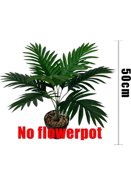 50 cm -9LEAVES Yapay Bitkiler Palmiye Ağacı Dağınık Kuyruk Sahte Bitkiler Saksı Tropikal Ağaç Yaprakları Düğün Parti Ev Bahçe Ofis Dekorasyonu (Yurt Dışından)