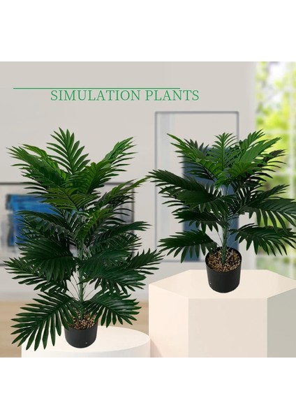 50 cm -9LEAVES Yapay Bitkiler Palmiye Ağacı Dağınık Kuyruk Sahte Bitkiler Saksı Tropikal Ağaç Yaprakları Düğün Parti Ev Bahçe Ofis Dekorasyonu (Yurt Dışından)