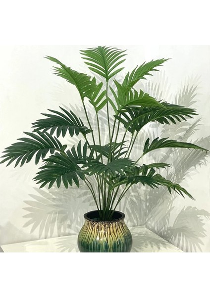 50 cm -9LEAVES Yapay Bitkiler Palmiye Ağacı Dağınık Kuyruk Sahte Bitkiler Saksı Tropikal Ağaç Yaprakları Düğün Parti Ev Bahçe Ofis Dekorasyonu (Yurt Dışından)