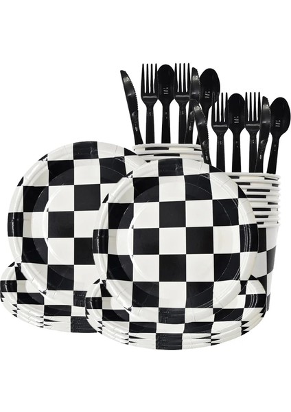 11 Adet Set 5 Siyah Beyaz Damalı Yarış Doğum Günü Partisi Favor Bayrak Plakaları Bardaklar Peçeteler Numarası Balon Seti Şeker Çanta Yarış Arabası Çocuk Ev Dekor (Yurt Dışından) fiyatları