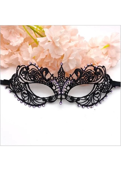 Stil 2 Parti Maskesi Altın Gümüş Dantel Ve Matkap Bayan Yarım Yüz Maskesi Masquerade Partileri