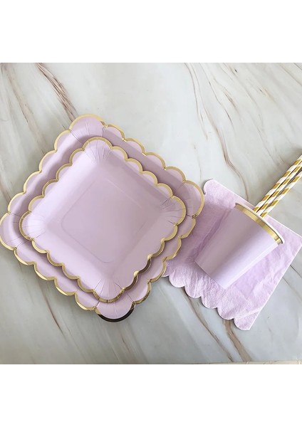 10 cm Küçük Tabak Altın Tek Kullanımlık Sofra Setleri Mor Parti Kağıt Bardak Tabaklar Bebek Duş Doğum Günü Partisi Malzemeleri Karnaval Düğün Dekor Şekerleri (Yurt Dışından)