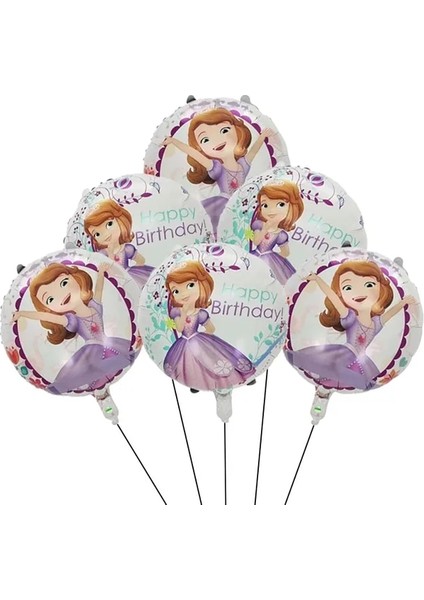 6 Adet Balonlar Disney Prenses Sofia Parti Dekorasyon Kız Doğum Günü Kağıt Tabaklar Bardak Peçeteler Bebek Duş Çocuk Oyuncakları Balonlar Parti Malzemeleri (Yurt Dışından)