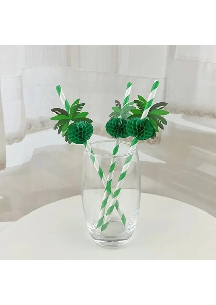 50P Mor Balık Kuyruğu 50 Adet Hindistan Cevizi Petek Desenli Kağıt Saman Tek Kullanımlık Parçalanabilir Parti Saman Kokteyl Dekorasyon Yaz Plaj Pipet Sofra (Yurt Dışından) fiyatları