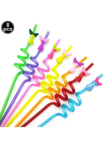 Stil 10 8 Adet 25 cm Yeniden Kullanılabilir Unicorn Payet Doğum Günü Unicorn Tema Plastik Içme Samanı Çocuklar Için Bebek Duş Doğum Günü Partisi Malzemeleri (Yurt Dışından)