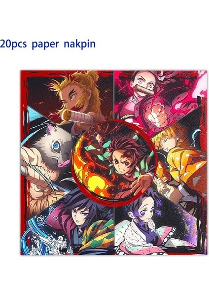 Patlamış Mısır Kutusu 6 Adet Anima Demon Slayer Doğum Günü Partisi Dekorasyon Balon Sofra Kağıt Bardak Plaka Etiket Demon Slayer Doğum Günü Partisi Malzemeleri (Yurt Dışından) indirimleri