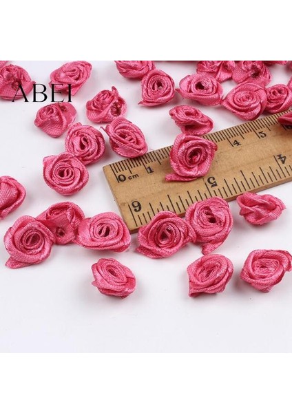 Su Kırmızı 300 Adet 15MM Mix Renk Küçük Gül Çiçek Mini El Yapımı Saten Kurdele Gül Kafası Düğün Scrapbooking Dekorasyon Giysi Aksesuarları (Yurt Dışından)