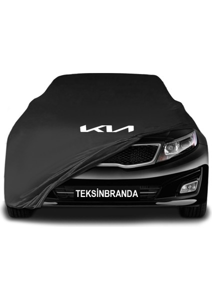 Kia Optima 4 Station Wagon (2015 - 2020) Siyah Kumaş Araba Branda Logolu Kumaş Araba Brandası Penye Oto Branda