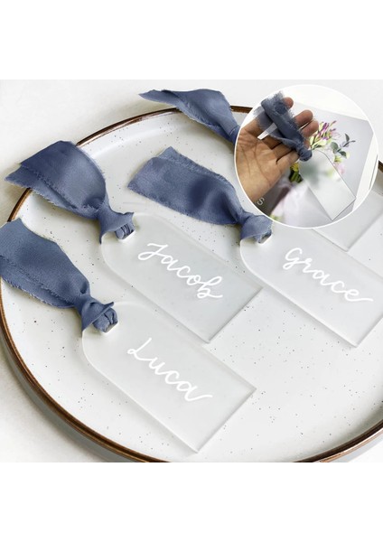 Şeffaf 10 Adet 10/20/50 Adet Akrilik Düğün Yeri Kartı Ipek Kurdele Asılı Isim Etiketi Arch Boş Düğün Dekorasyon Dıy Froste Oturma Kartları (Yurt Dışından) modelleri