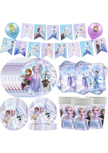 Kek Kürdan 10P Disney Dondurulmuş Tema Parti Balonu Elsa Prenses Tek Kullanımlık Sofra Seti Anna Balon Elsa Doğum Günü Partisi Malzemeleri Kız Hediye (Yurt Dışından) fiyatları