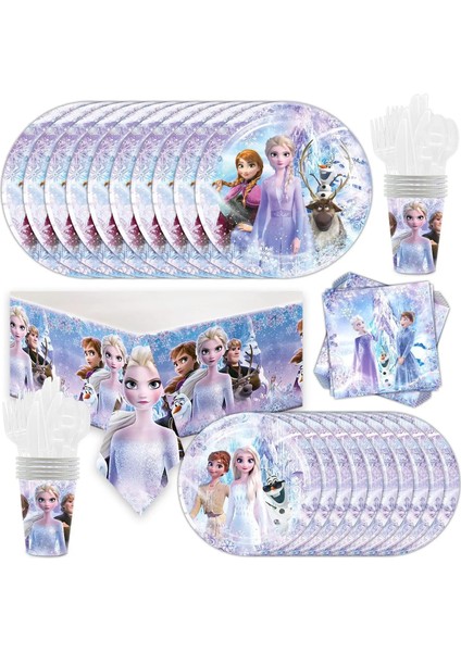 Kek Kürdan 10P Disney Dondurulmuş Tema Parti Balonu Elsa Prenses Tek Kullanımlık Sofra Seti Anna Balon Elsa Doğum Günü Partisi Malzemeleri Kız Hediye (Yurt Dışından) modelleri