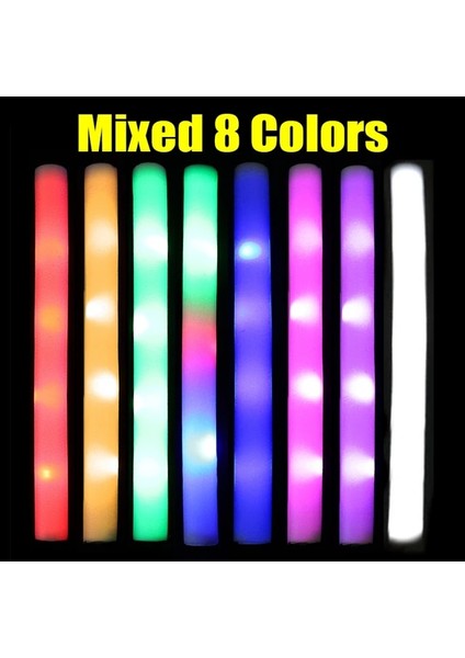 Karışık 8 Renk 5 Pcs LED Glow Sticks Renkli Rgb Floresan Işıklı Köpük Sopa Tezahürat Tüpü Parlayan Işık Düğün Doğum Günü Partisi Malzemeleri Için Sahne (Yurt Dışından)