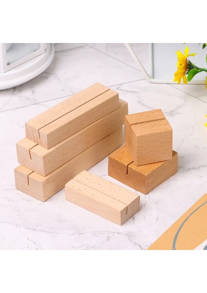 5.5x2.5x1.5cm-E 1 Adet Dikdörtgen Ahşap Kayın Fotoğraf Standı Yer Kart Klip Resim Tutucu El Yapımı Kağıt Kelepçesi Masa Numaraları Tutucu Ev Ofis Için (Yurt Dışından) fırsatları