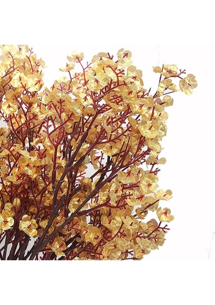 Altın Beyaz Yapay Çiçekler Kiraz Çiçekleri Gypsophila Sahte Bitkiler Ev Dekor Için Dıy Düğün Buket Vazolar Sahte Noel Şube (Yurt Dışından)