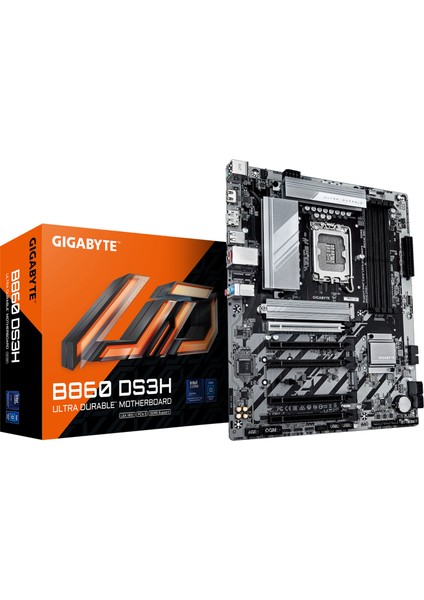 Gıgabyte B860 DS3H Anakart, B860, Ddr5, 9066, LGA1851, Atx