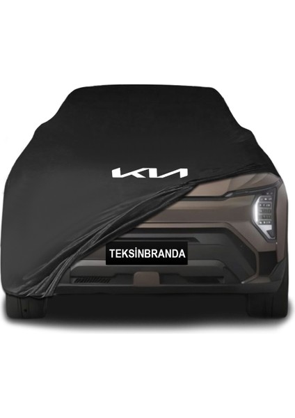 Kia Ev3 (2024 - ) Siyah Kumaş Araba Branda Logolu Kumaş Araba Brandası Penye Oto Branda