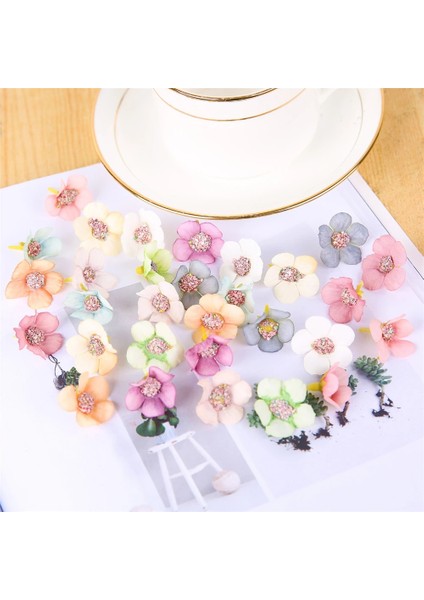 Koyu Kırmızı 100 Adet 100 Adet 2 cm Sahte Papatya Çiçek Başları Mini Ipek Yapay Çiçekler Çelenk Scrapbooking Ev Düğün Sevgililer Günü Süslemeleri Için (Yurt Dışından)